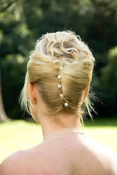 Bride updo from the back