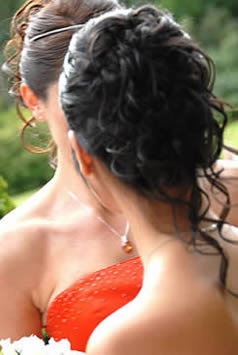 Brides hair from the back